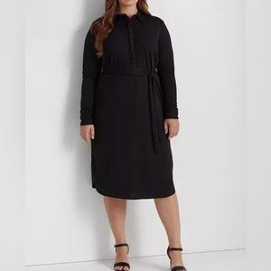 LAUREN RALPH LAUREN Plus Size Long Sleeve Shirtdress NWT